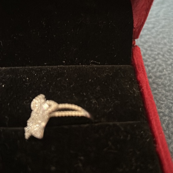 Stunning 925 Sterling Silver 14k White Gold Plated AAA White Baguette CZ Ring - Picture 7 of 8